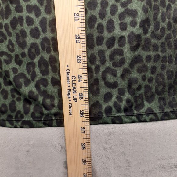 Michael Kors Tankini Tank Top Green Animal Leopard Print Size L - Picture 3 of 9